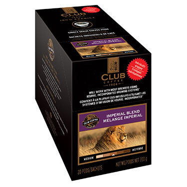 Club Coffee | Imperial Blend Overwrap 20ct | K-Cup Keurig Compatible Coffee - COMPOSTABLE