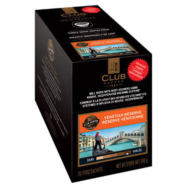 Club Coffee - Venetian Reserve - AromaCup™ Single Serve Coffee 20ct - COMPOSTABLE