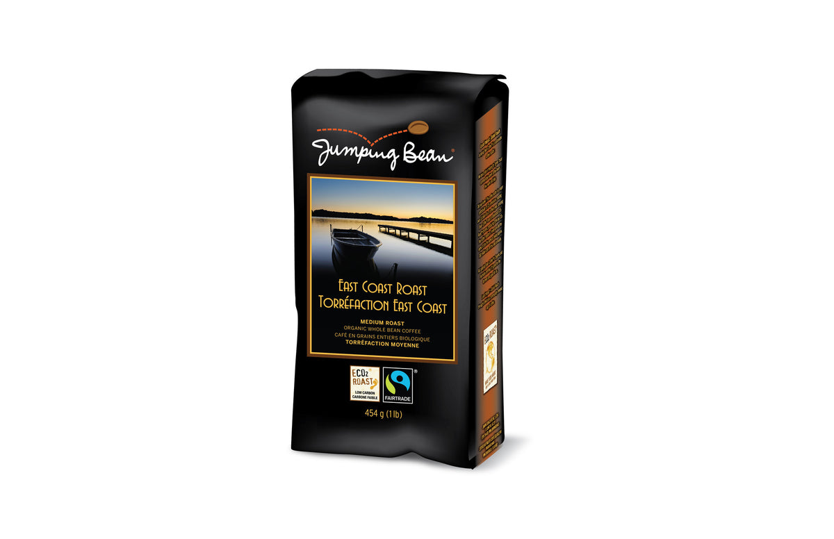 Jumping Bean - East Coast Roast - Whole Bean - Fair Trade Organic Coffee