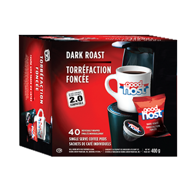 Good Host | Dark Roast 40ct | K-Cup Keurig Compatible Coffee