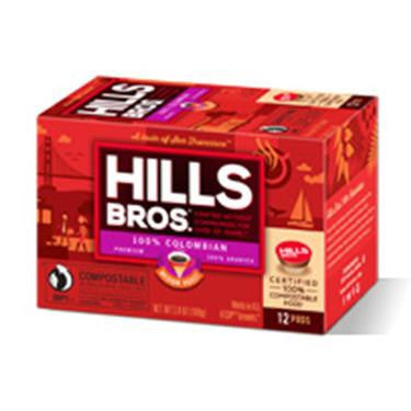 Hills Bro. - 100% Colombian - Compostable - 12ct
