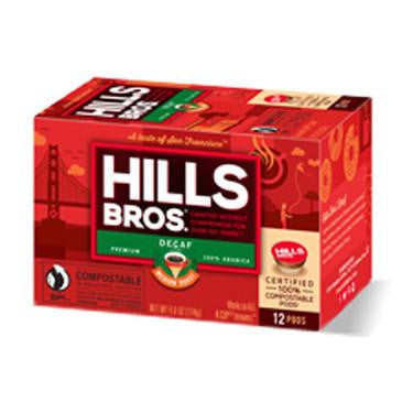Hills Bro. - Decaf - Compostable - 12ct