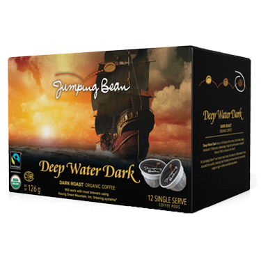 Jumping Bean Coffee | Deep Dark Water | K-Cup Keurig Compatible Coffee