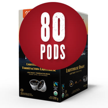 Jumping Bean Coffee - Light House Roast |  K-Cup Keurig Compatible Coffee | 80 Pods | Overwrap