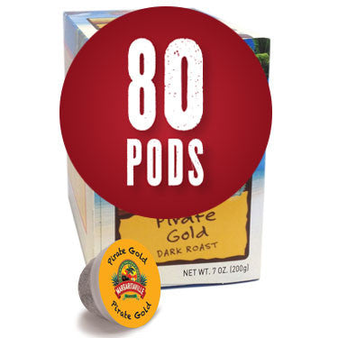 Margaritaville - Pirate Gold |  K-Cup Keurig Compatible Coffee | 80 Pods | Overwrap