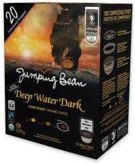 Jumping Bean Coffee - Deep Dark Water Overwrap 20ct - Compostable