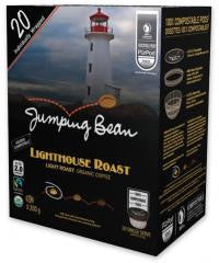 Jumping Bean Coffee - Light House Roast Overwrap 20ct - Compostable